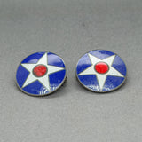 Estate SS Enamel WWII Airforce Star Pin Set of 2
