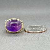 Estate 18K Y Gold Amethyst Cocktail Ring