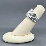 Estate David Yurman SS 0.42ctw G-H/VS2-SI1 Diamond Cable Cigar Ring