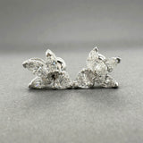 Estate Platinum 1.30ctw F/VS2-SI1 Diamond Stud Earrings