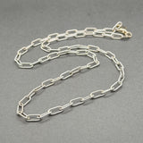 Estate 14K W Gold 3.5mm 16” Paperclip Link Chain