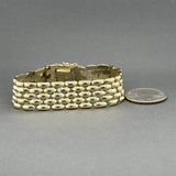 Estate 14K Y Gold Stampado Bracelet