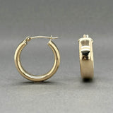 Estate 14K Y Gold 20.60mm Hoop Earrings