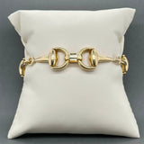 Estate 18K Y Gold Stirrup Link Bracelet