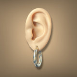 Estate 14K Y Gold Oval Twisted Hoop Earrings