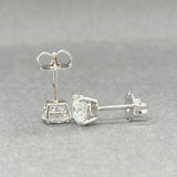 Estate 14K W Gold 1.28ctw G-H/SI1 Diamond Stud Earrings