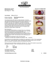 Estate 18K Y Gold 1.61ct Lab-Created Ruby & 0.23ctw Diamond Ring