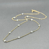 Estate 14K Y Gold 1.74ctw G-I/VS2-SI2 Diamond By The Yard Necklace