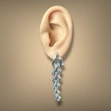 Estate Tiffany & Co. SS Forge Drop Link Earrings