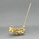 Estate Victorian 18K Y Gold 3.11ctw F-G/VS2-SI1 Diamond Brooch