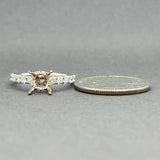 Estate 14K TT Gold 0.50ctw H/SI1-I1 Diamond Eng. Ring Semi-Mount