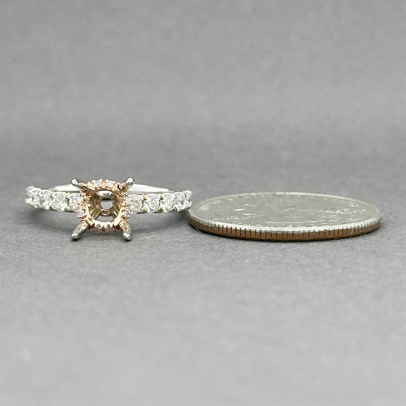 Estate 14K TT Gold 0.50ctw H/SI1-I1 Diamond Eng. Ring Semi-Mount