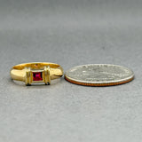 Estate Tiffany & Co. 18K Y Gold 0.30ct Ruby Ring