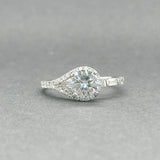 Estate 14K W Gold 0.50ctw H-I/SI1-2 Diamond Mounting Ring