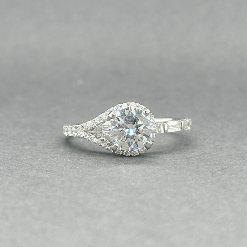 Estate 14K W Gold 0.50ctw H-I/SI1-2 Diamond Mounting Ring