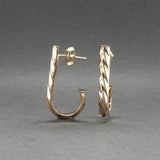 Estate 14K Y Gold J Hoop Earrings