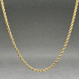 Estate 14K Y Gold 1.88mm 24” Rope Chain