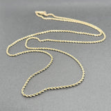 Estate 14K Y Gold 1.61mm 24” Rope Chain