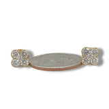 18K Y Gold 1.29ctw G-H/VS2 Diamond Flower Earrings