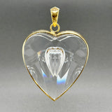 Estate Steuben 18K Y Gold Heart Pendant