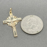 Estate 14K Y Gold 38.3mm Crucifix Pendant