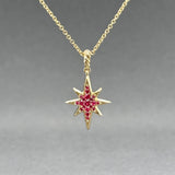 Estate David Yurman 18K Y Gold 0.21ctw Ruby Star Pendant