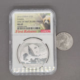 Estate 0.999 Fine Silver 2016 Chinese Silver Panda NGC MS 69