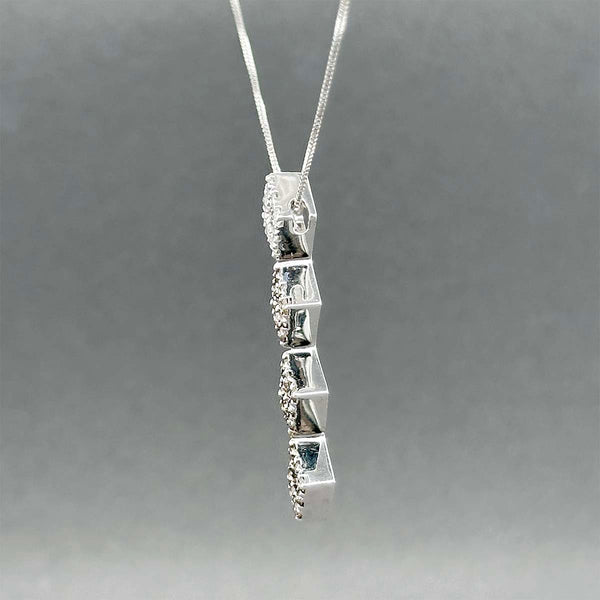 Estate 14K W Gold 0.41ctw Fancy Brown & White Diamond Pendant