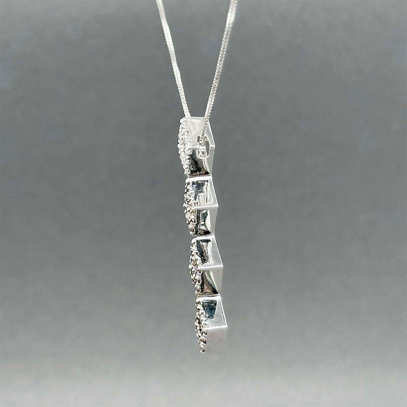 Estate 14K W Gold 0.41ctw Fancy Brown & White Diamond Pendant