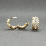 Estate 14K Y Gold 1.07ctw Diamond Huggie Earrings