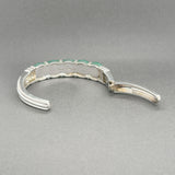 Estate Judith Ripka SS 26.60ctw Chalcedony Cuff Bracelet