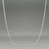 Estate 14K W Gold 1.1mm 16.5” Rolo Chain