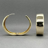 Estate 14K Y Gold 37.26mm Wide Hoop Earrings