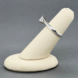 Estate 14K W Gold 0.61ct J/VS1 Diamond Eng. Ring