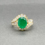 Estate 14K Y Gold 2.32ct Emerald & 0.84ctw Diamond Ring