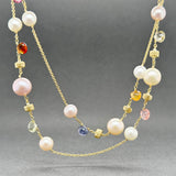 Estate Marco Bicego 18K Y Gold Paradise Pearl & Gemstone 36” Necklace