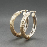 Estate 14K TT Gold 27.58mm Hoop Earrings