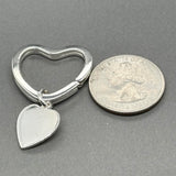 Estate Tiffany & Co. SS Heart Tag Key Ring