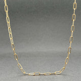 Estate 14K Y Gold 2.6mm 38.25” Paperclip Link Chain