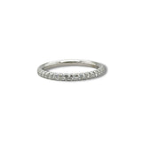 14K W Gold 0.42ctw G/SI1 French Pave 3/4 Around Diamond Band