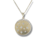 14K Y Gold 0.34ctw F/SI1 Round Bezel and Prong Set Diamond Pendant