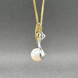 Estate 14K TT Gold Pearl Pendant