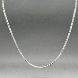 Estate 18K W Gold 1.49mm 17.75” Snake Chain