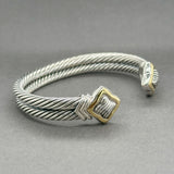 Estate David Yurman SS 18 Double Quatrefoil Cuff Bracelet