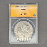 Estate 0.9 Silver 1889 US Morgan Dollar ANACS AU 50