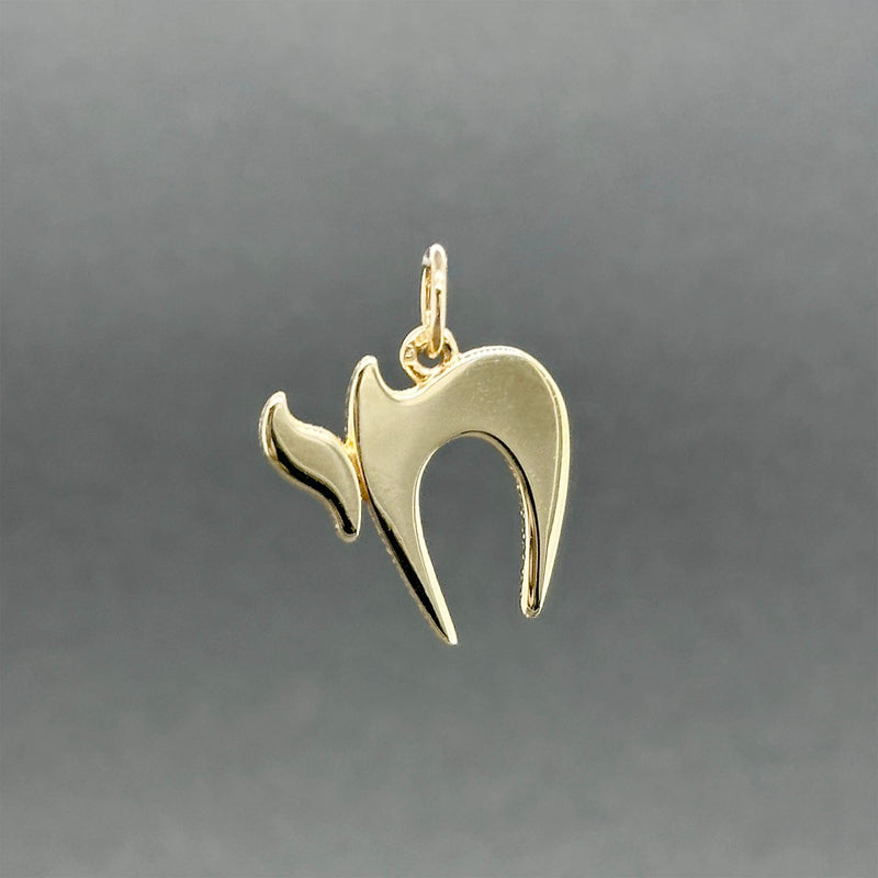 Estate 14K Y Gold Chai Pendant