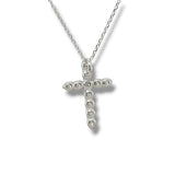 14K W Gold F/VS1 0.58ctw Lab-Created Diamond Cross