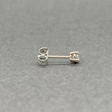 Estate 14K W Gold 0.09ct I/VS2 Diamond Single Stud Earring