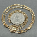 Estate 14K Y Gold 2.6mm 19.75” Figaro Chain