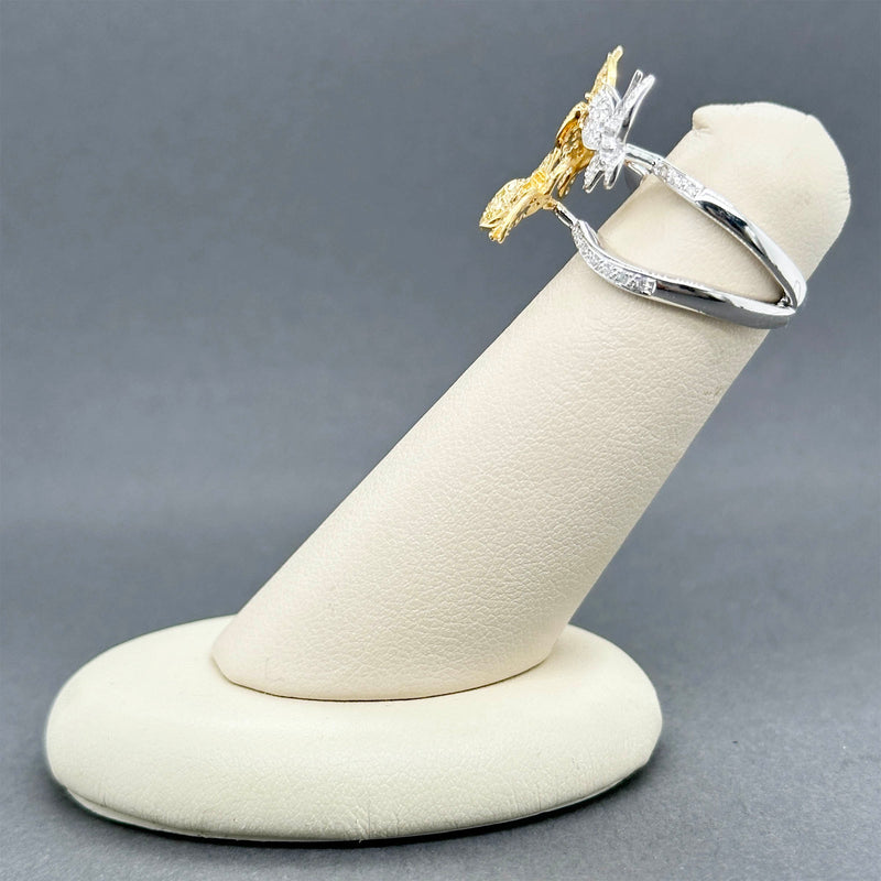 Estate 18K TT Gold 0.40ctw Diamond Vintage Butterfly Ring